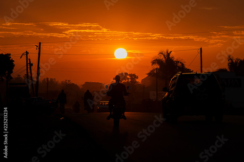 sunset in Africa, Uganda, Mbale