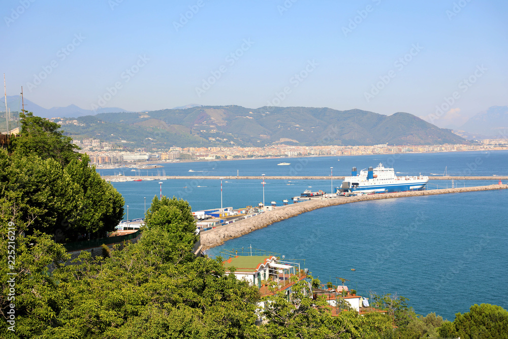 Naklejka premium Amazing view of Amalfi Coast from Vietri sul Mare village, Italy