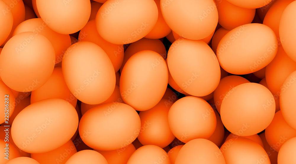 Orange Easter eggs background Orange Easter eggs background