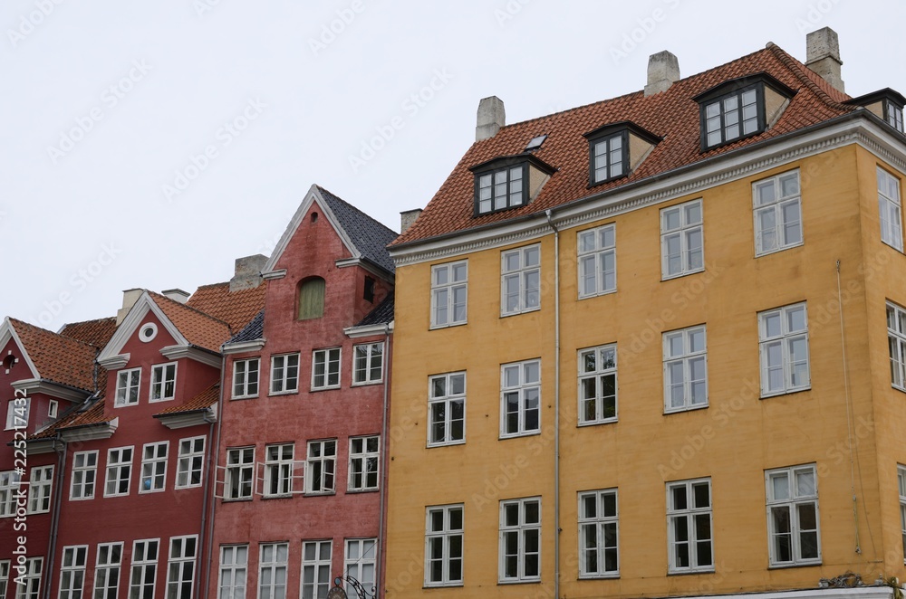 Colorful houses in Copenhagen