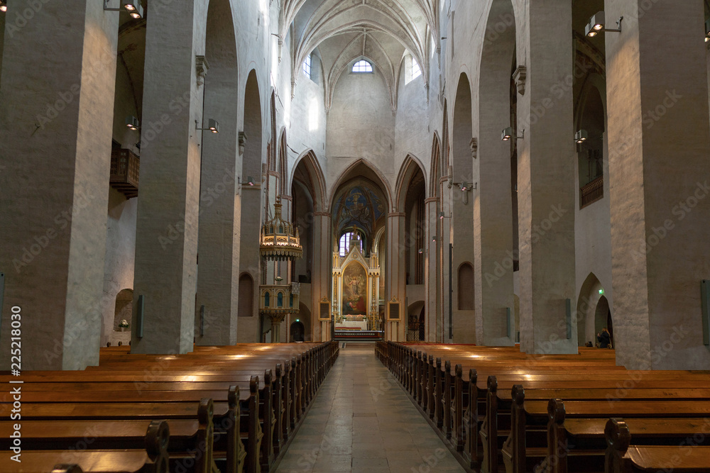 Fototapeta premium Inside the Turku Cathedral. Competed in year 1300. The central church of Evangelical Lutheran Church of Finland.