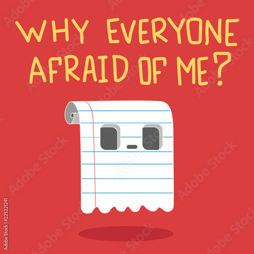 funny doodle with white paper