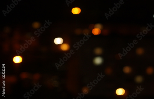 Defocused night lights of the city. © pavelalexeev