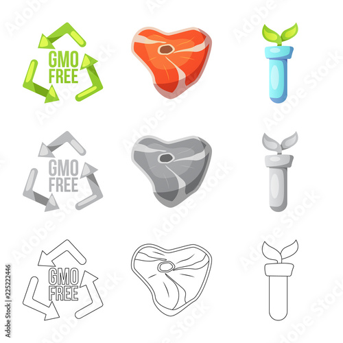 Isolated object of  and  logo. Collection of  and  stock symbol for web.