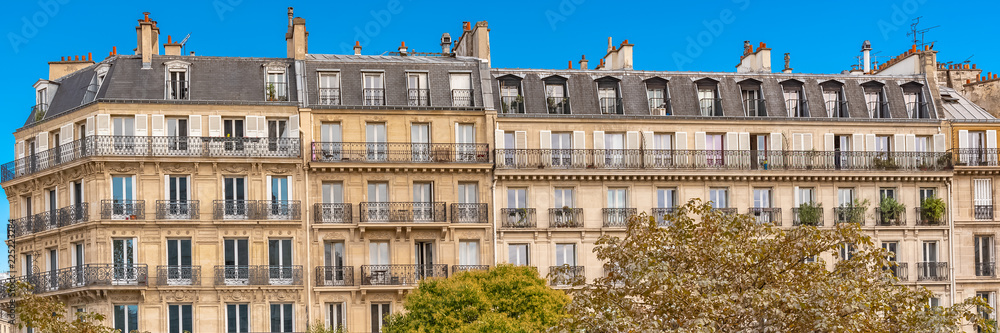 Paris, beautiful buildings, typical parisian facades
