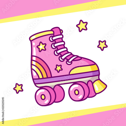 Cute pink roller skates