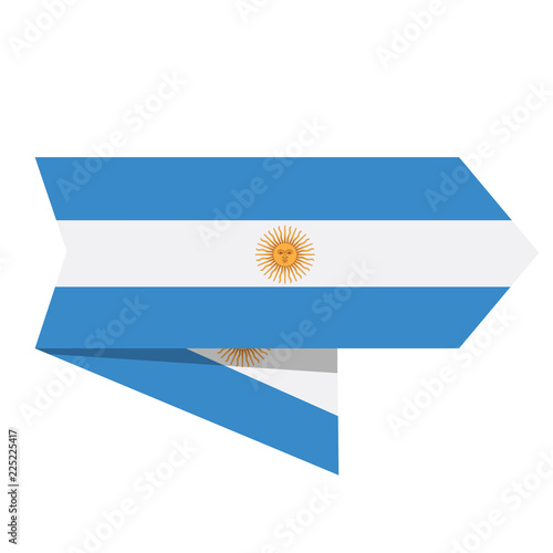 Flag of Argentina on a label