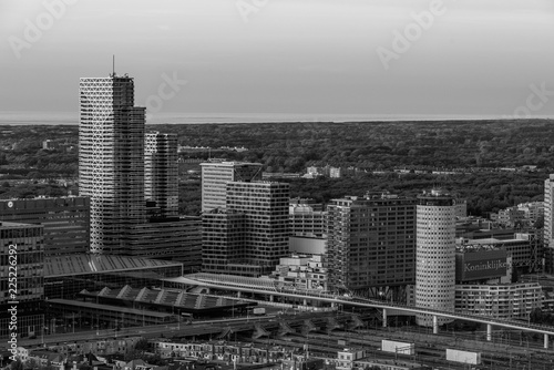 The hague city skyline viewpoint black and white, Netherlands © Artofinnovation