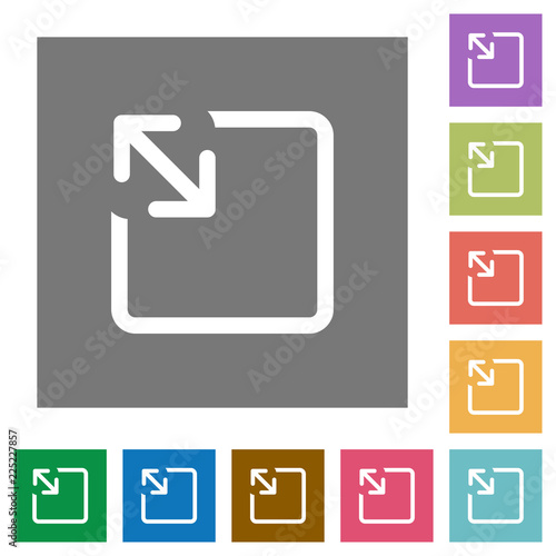 Resize object square flat icons