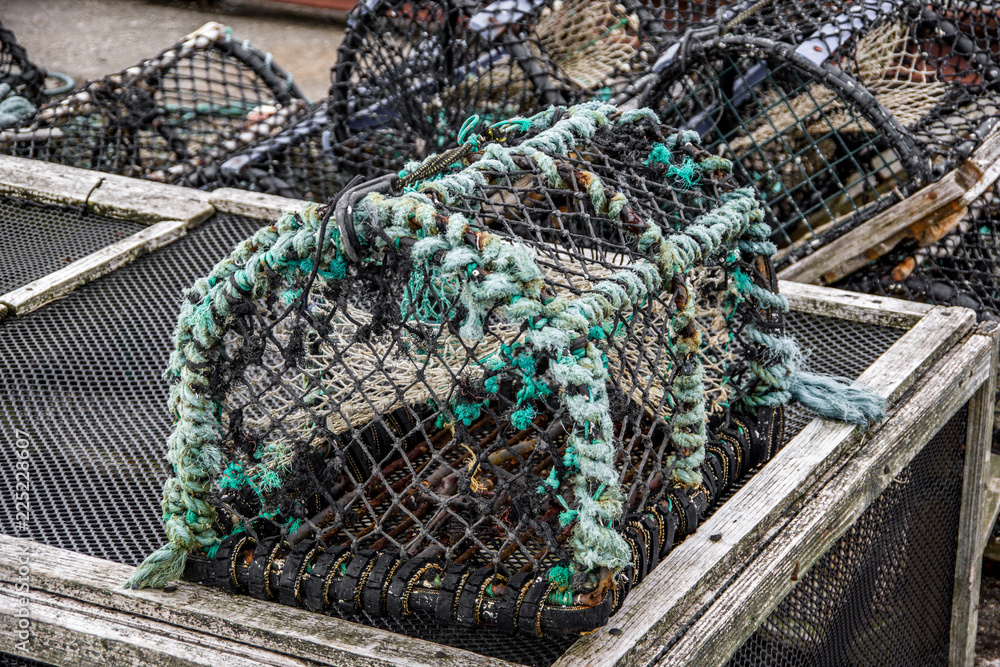 Close up view of one old rusty fishermen trap. Galway, Ireland. Close up view of one old rusty fishermen trap. Galway, Ireland.