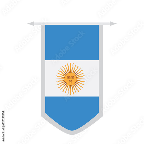 Flag of Argentina on a banner