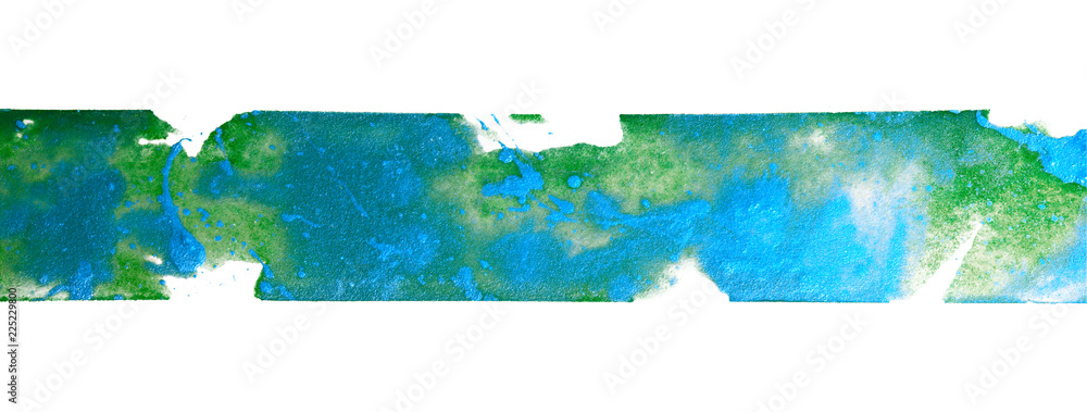 blue green watercolor stain rectangular strip design element blue green watercolor stain rectangular strip design element