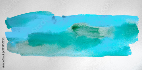 blue blue watercolor stain on white watercolor textured paper