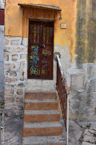 Italy, Casamassima, details, stairs, objects in the alleys of the old historical center photo