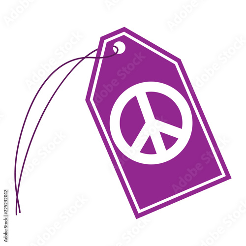 Peace Sign String Tag