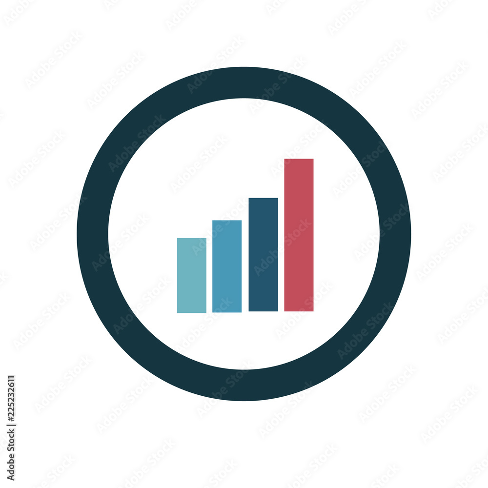 Bar Chart Vector Icon isolated on white background. Bar Chart Vector Icon isolated on white background.
