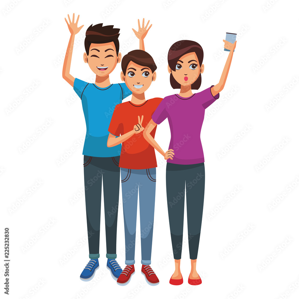 Fototapeta premium Friends taking a selfie with smartphone
