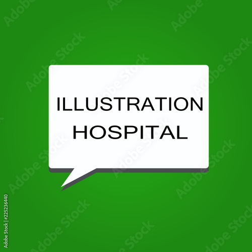 Writing note showing Illustration Hospital. Business photo showcasing unique Applied Art of Medical Institution and Practice. photo