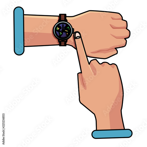 Finger pointing world wristwatch