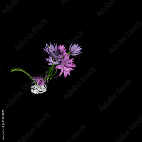 3d render of lotus flowers