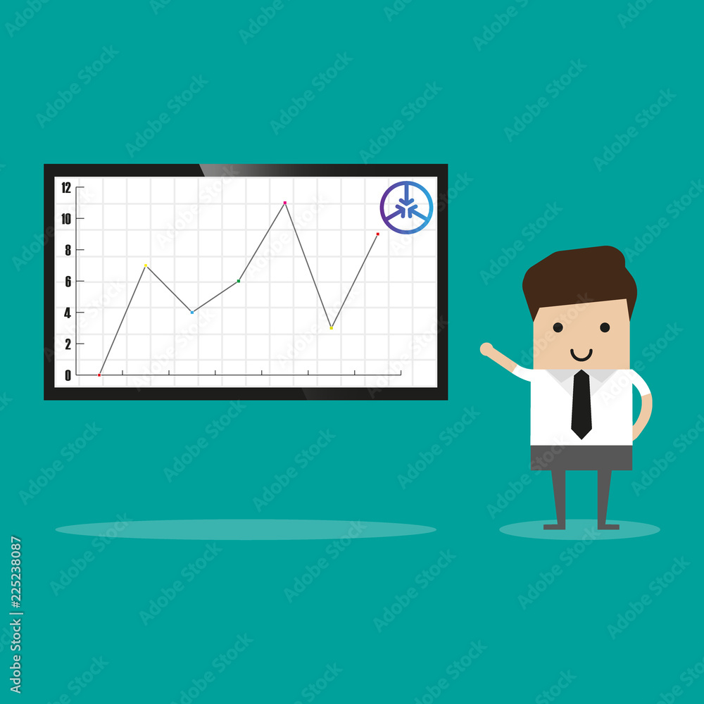 Businessman Show Ripple Coin flat vector icon. An isolated businessman show ripple coin illustration on a white background. Businessman Show Ripple Coin flat vector icon. An isolated businessman show ripple coin illustration on a white background.