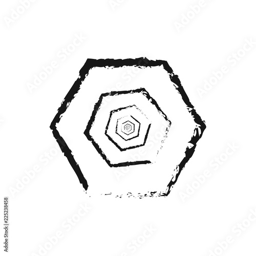 White background. Tunnel abstract. Twisted lines. Abstract fractal background. Logo. Glitch lines.