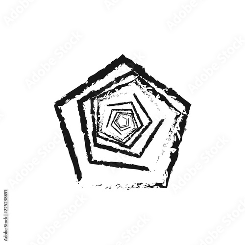 White background. Tunnel abstract. Twisted lines. Abstract fractal background. Logo. Glitch lines.