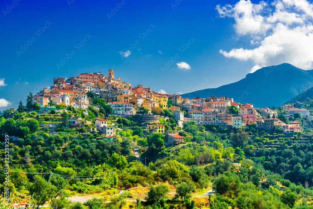 Obraz premium View of Perinaldo in the Province of Imperia, Liguria, Italy