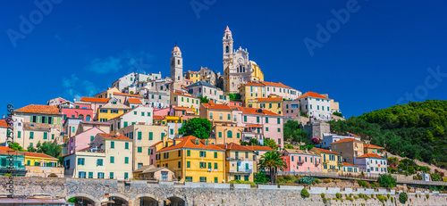 View of Cervo in the province of Imperia, Liguria, Italy photo