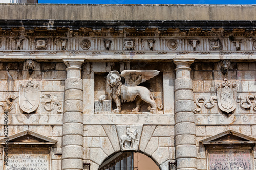 Zadar's Land Gate, built by a Venetian architect Michele Sanmicheli in 1543, considered one of the finest monuments of the Renaissance in Dalmatia. photo