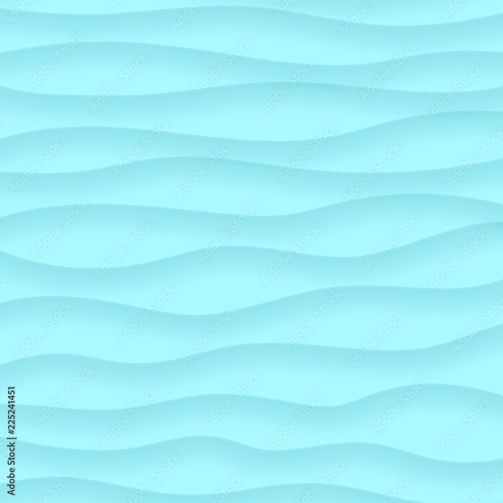 Obraz premium Abstract background of wavy lines with shadows in light blue colors
