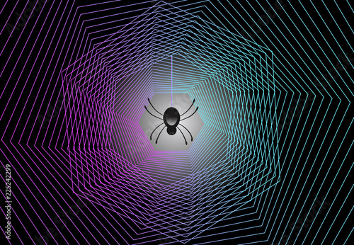 Spider web abstract logo