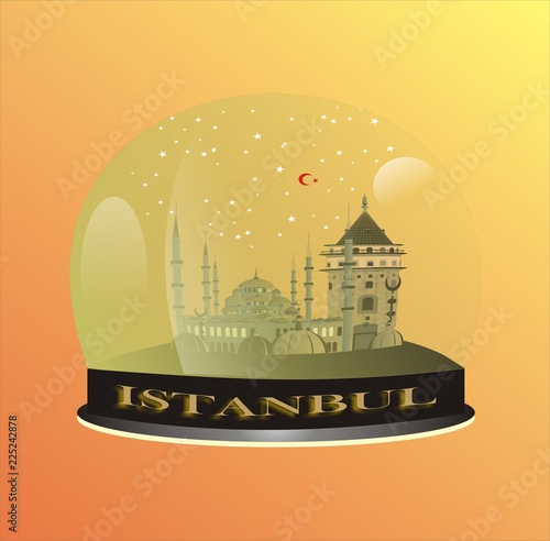 TURKEY - Istanbul - Snow star globe Souvenir 
