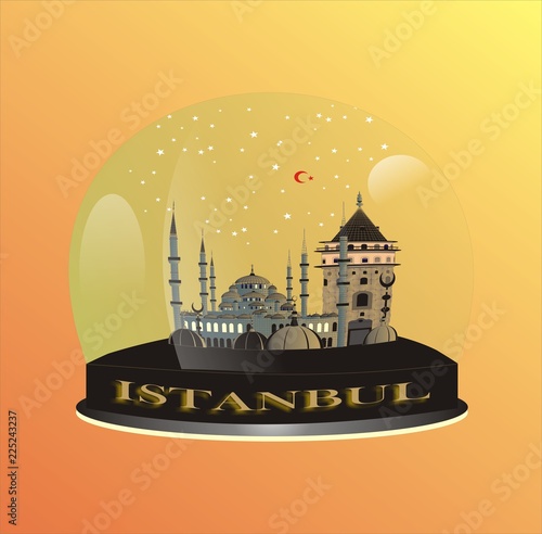 TURKEY - Istanbul - Snow star globe Souvenir 
