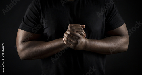 Afro American man's hands