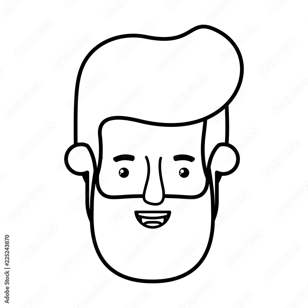 head of young man avatar character head of young man avatar character