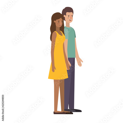 young couple avatar character