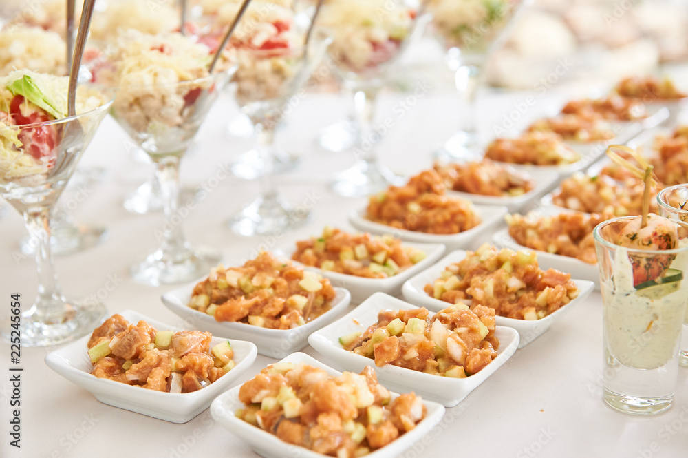 catering services with snacks table in the restaurant at the event party catering services with snacks table in the restaurant at the event party