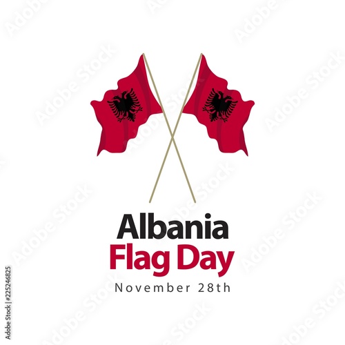 Albania Flag Day Vector Template Design Illustration