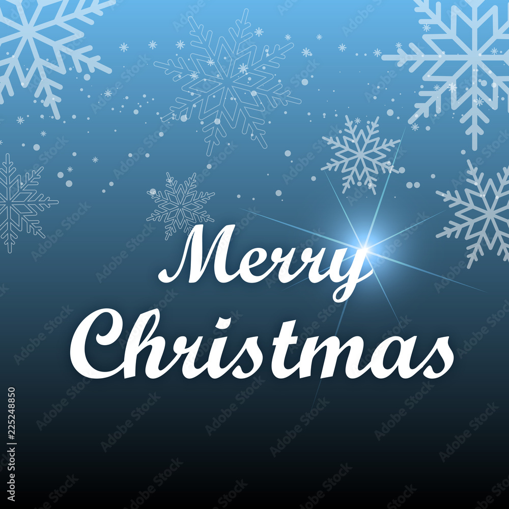 Merry Christmas background with snow flakes. Vector Merry Christmas background with snow flakes. Vector