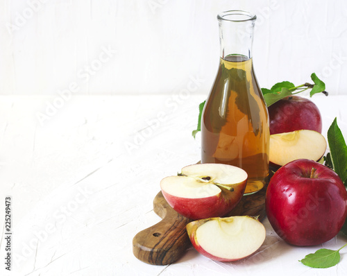 Apple cider vinegar, copy space