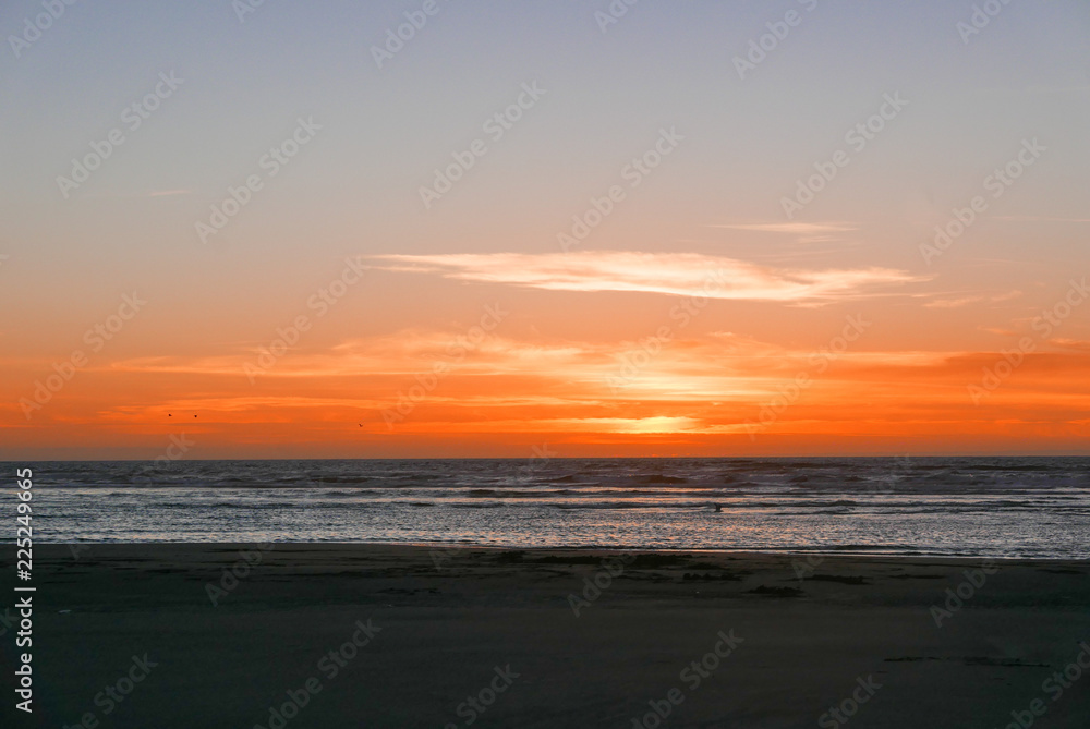 Simple sunset over the Pacific