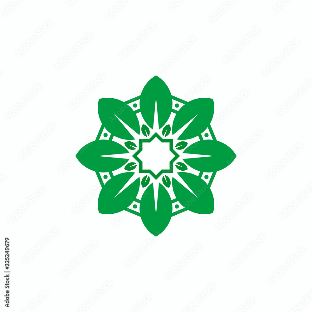 leaf logo template, eco flower nature vector illustration leaf logo template, eco flower nature vector illustration