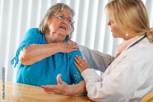 Senior Adult Woman Talking ...