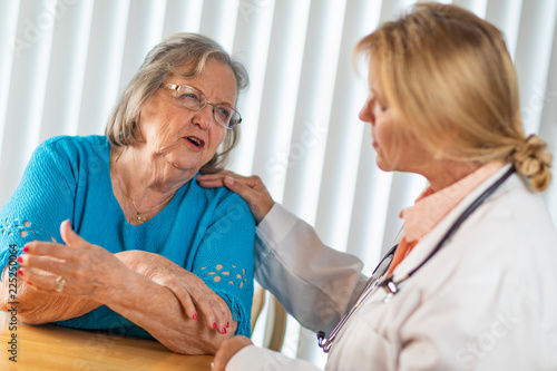 Senior Adult Woman Talking ...