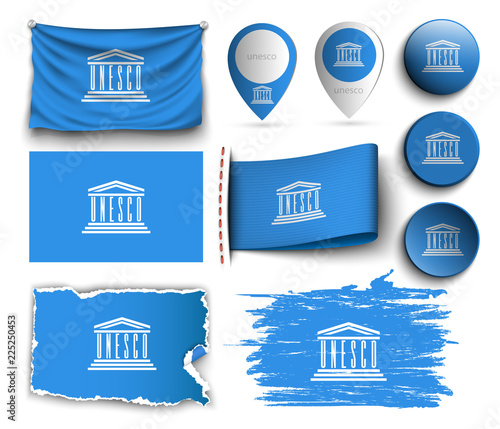 set of un flags collection isolated