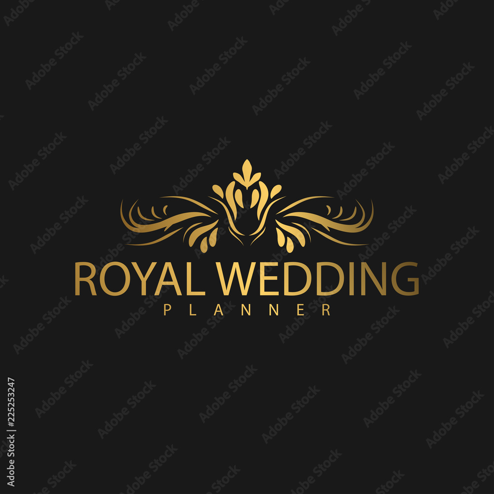 Logo Luxury with Golden Color Logo Luxury with Golden Color