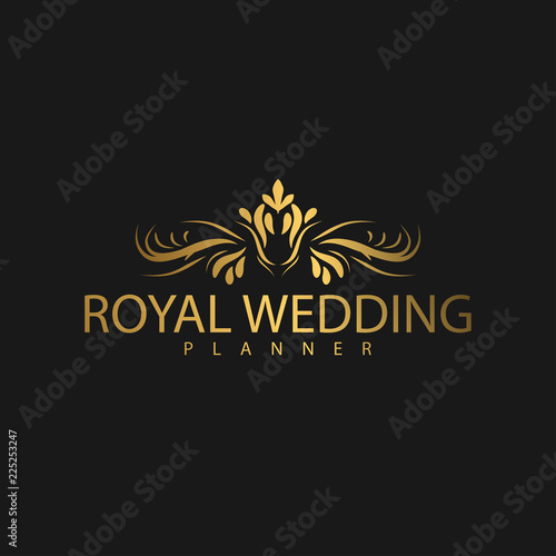 Logo Luxury with Golden Color