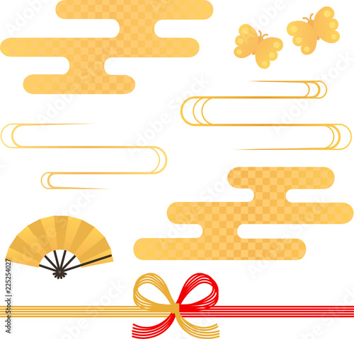 和風の雲 霞 水引のイラストセット Stock Vector Adobe Stock 和風の雲 霞 水引のイラストセット Stock Vector Adobe Stock