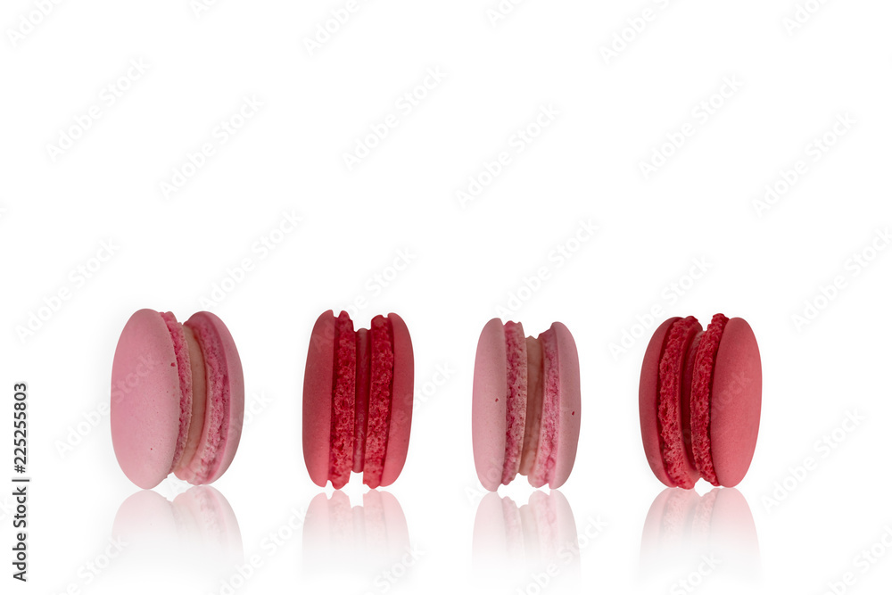 Fotografie colorful macaroons on the white background